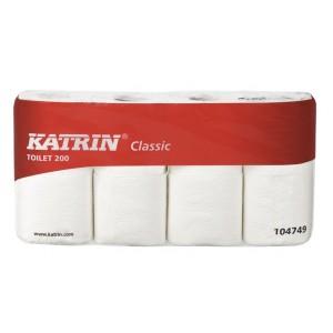 073 Toaletní papír Katrin Classic 2vr, bílá, 200 útržků, 56ks/bal